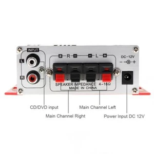 40W 12V 2 Channel Stereo Audio Power Amplifier CD / DVD / MP3 Input Amp Car Home - Picture 1 of 12