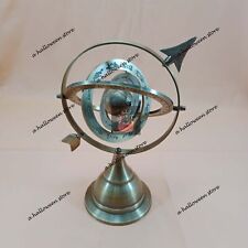 Globe Sphere Arrow Brass Armillary Antique Nautical Maritime Engraved Astrolabe