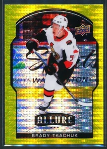 Brady Tkachuk 2020-21 Upper Deck Allure Yellow Taxi #28 Ottawa Senators - Picture 1 of 2