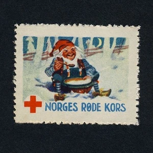 Norway NORGES RODE KORS Red Cross Rotes Kreuz Santa * Vignette u 1950 - keine AK - Picture 1 of 1