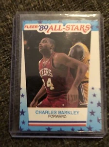 1989-90 Fleer All-Stars Stickers Charles Barkley #4 HOF - Picture 1 of 2