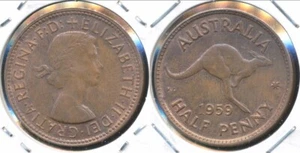 1959(m) Elizabeth lI Halfpenny Australia - E23813 - Picture 1 of 3