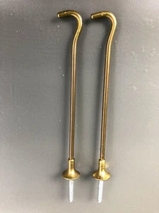 2 Raffhaken / Raffhalter - Messing, Metall, 18 cm, Wandhalter, Gardine, Vorhang - Bild 1 von 2