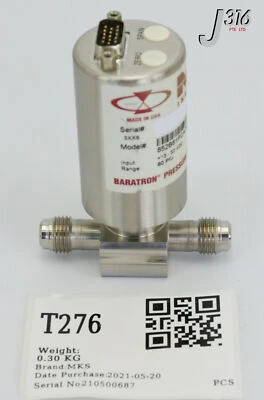 T276 MKS BARATRON PRESSURE TRANSDUCER, 60 PSI, AMAT 1350-01083 852B61PCA2GC - Image 1 of 4