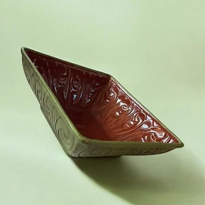 Maurice of California pottery square bowl Fruit Bowl, Centerpiece 1970s Vintage - Foto 1 di 7