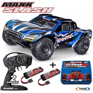 Traxxas TRX102076 MAXX-SLASH 6S 4x4 blau 1/8 SPARSET 2x 5000 Lipo 3S Doppellader - Bild 1 von 5