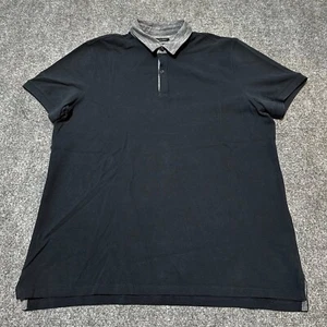 Massimo Dutti Shirt Men Extra Large Navy Collar Casual Slim Ribbed Cuffs - Picture 1 of 12