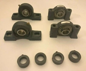 USED FAFNIR (4) Pillow Block Bearings and (4) S1012K Bearing Collars - EUC - Picture 1 of 12