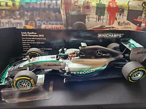 1/18 Minichamps Mercedes W06 Hybrid Lewis Hamilton Edizione Campione del Mondo 2015 - Foto 1 di 16
