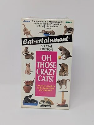 New & Sealed: Cat-ertainment Oh Those Crazy Cats! VHS Tape, MSPCA / ASPCA, 1993 - Image 1 of 4