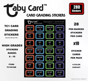 TC1 Taby Card⢠Adesivi classificazione 280 pz schede adesive di alta qualità x10 #TC1HC28B - Foto 1 di 1