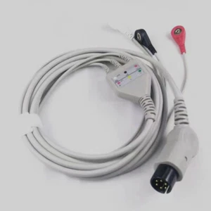 6PIN ECG/EKG Cable Compatible Philips Zoll Mindray CSI AHA 3Lead Snap - Picture 1 of 2
