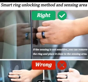 1Pcs Black Smart NFC Ring for Tesla Model 3/Y Accessories Key Fob-Size 10 UNISEX - Picture 1 of 9