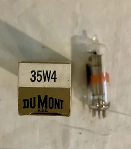 DUMONT 35W4 TUBE NOS NIB GREY PLATE - Picture 1 of 12