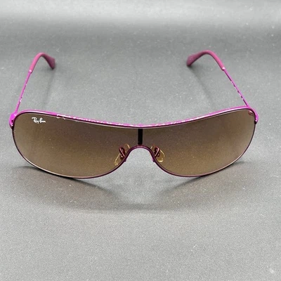 Gafas de sol Ray-Ban RB 3211 076/4H Shield púrpura grande Italia usadas Foto 1 de 4