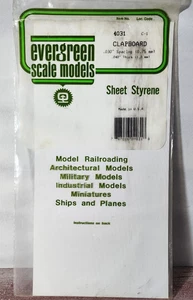 Evergreen Scale Models Plastic 4031 Styrene Siding Clapboard - .040" x 6" x 12" - Picture 1 of 3