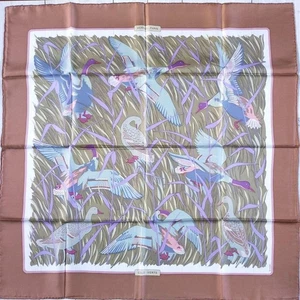 Hermes Carré 90 COLS VERTS Brown Multicolor Silk Scarf Tags No Box Unused. - Picture 1 of 8