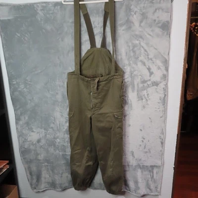 Vintage East German NVA Insulated Bib Pants Mens Medium 36 Military Surplus 80s - Image 1 of 4