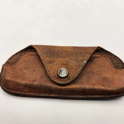 Estuche de cuero para gafas antiguas vintage solamente Foto 1 de 4