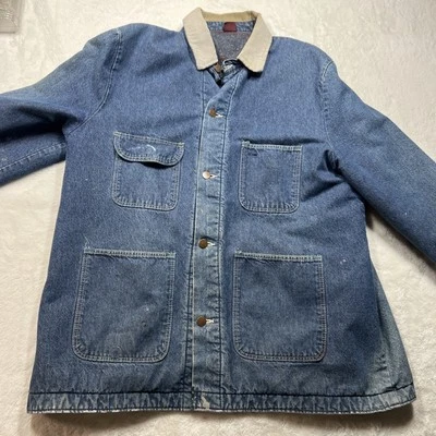 Chaqueta/Abrigo De Colección Big Ben Denim Manta Forrada Tareas de Granero Talla 48 Grande LEER Grunge Foto 1 de 4