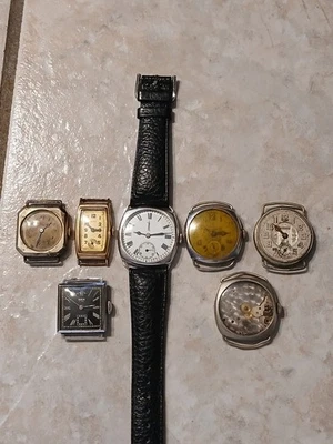 WWI Cyma Military Trench Watch Lot 7 Watches Total Parts Or Repair - Image 1 of 4