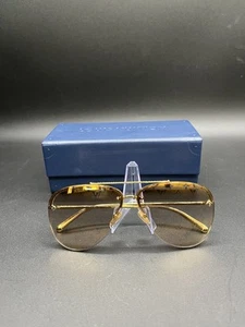 LOUIS VUITTON LV Pilot Light Men's Z1913U Sunglasses Gradient Gold - Picture 1 of 12