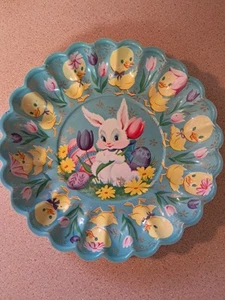 Vintage Easter Bunny Duckling Rabbit Plastic Bowl Dish - Picture 1 of 5