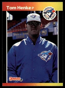 1989 Donruss #385 Tom Henke "LEAF, INC." & "*Denotes - Picture 1 of 2