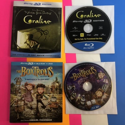 3D и 2D Coraline 2009 / 3D и 2D BoxTrolls 2014 / BluRay фильмы * без чехлов * - Изображение 1 из 4