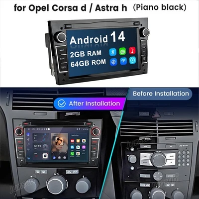 DAB+ Android 14 Autoradio GPS Navi Für Opel Astra H G Corsa C D Zafira B Carplay - Bild 1 von 4