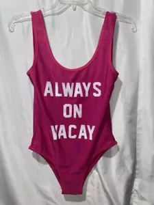 Women’s Swim Suit Always On Vacay One Piece Fuchsia Look At Pics For Measurement - Picture 1 of 4