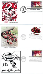 FDC EVENT COVER TOPIC - REPTILIEN SCHLANGEN - DREI COVER LOT#25 - Bild 1 von 1