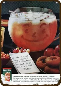 1960 Orange KOOL-AID Smiling Pitcher Vintage-Look DECORATIVE REPLICA METAL SIGN - Picture 1 of 1