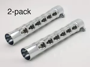 Exhaust Baffles PAIR, 2” dia., 8" Long - Custom Cafe Bobber Chopper Tracker - Picture 1 of 6