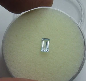 Natural earth-mined baguette cut blue aquamarine gemstone... 0.33 carat - Foto 1 di 5
