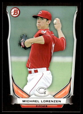 2014 Bowman Draft Michael Lorenzen  Asia Black Border Exclusive TP-58 Reds - Image 1 of 2