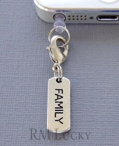 Family Tag Handy Anhänger Anti Staubdicht Stecker Ohr Kappe Buchse C96 - Bild 1 von 2
