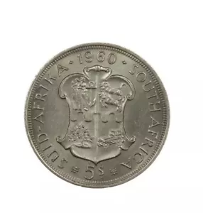 1960 South Africa African 5 Shillings Coin - Picture 1 of 2