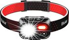 Head Torch Rechargeable, Blukar 2000L Super Bright Led Headlamp Headlight Red