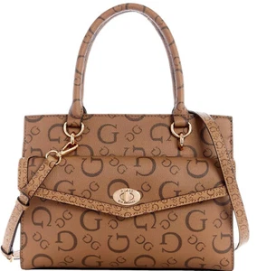 NEW Guess Women's G Logo Print Satchel Crossbody Bag Handbag - Brown / Cocoa - Picture 1 of 4