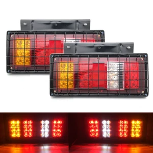 For Truck Trailers Van LED Truck Trailer Tail Lights Bar Kit 32 LED w Iron Net - Picture 1 of 15