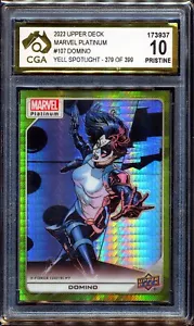 Foco amarillo platino Marvel Upper Deck 2023 #107 Domino 379/399 CGA 10 - Imagen 1 de 3