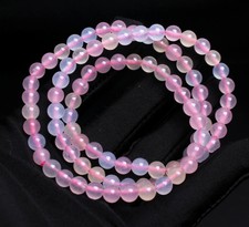 Quartz Crystal Beads Bracelet 6.2mm Natural Color Morganite
