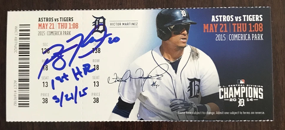 Preston Tucker Auto Signed Ticket 1st MLB Home Run Astros - Image 1 of 1