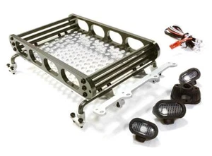 Realistic 1/10 Scale Alloy Luggage Tray 155x109x36mm with 4 LED Spot Light Set - Picture 1 of 1