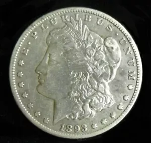 1893 P Morgan Silver Dollar Very Fine VF - Bild 1 von 2