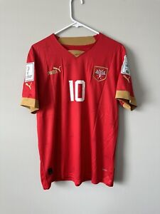 Dusan Tadic Serbia World Cup 2022 Home Red Men’s Soccer Jersey - NEW - Size L
