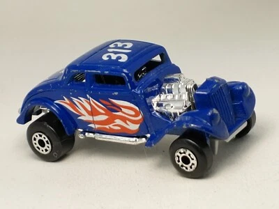 Vintage Matchbox Car '33 WILLYS STREET ROD Gasser White Heat 313 Blue - Image 1 of 4