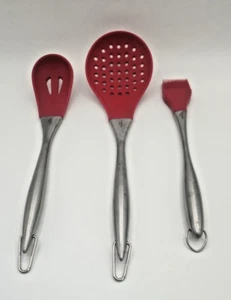Rick Bayless by Gorham 3Pc Stainless Tool Basting Brush Slotted & Strainer Spoon - Picture 1 of 14
