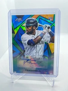 2021 Topps Fire Autographs Orange Taylor Trammell RC Auto 66/75 Seattle Mariners - Picture 1 of 2